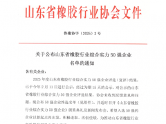 祥通橡塑再度榮膺山東省橡膠行業(yè)50強(qiáng)前列！